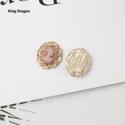 King Dragon Rhinestone Cameo Embellishment Used On Headband Decoration 29MM*25MM 5PCS/Lot Flat Back Gold Color KD617