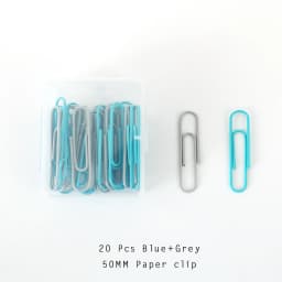 TUTU 20pcs/set of 50mm Colorful Paper Clips Paper Clips Notes Classified Clips Student Stationery School Office Supplies H0528