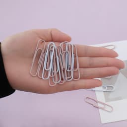 TUTU 20pcs/set of 50mm Colorful Paper Clips Paper Clips Notes Classified Clips Student Stationery School Office Supplies H0528
