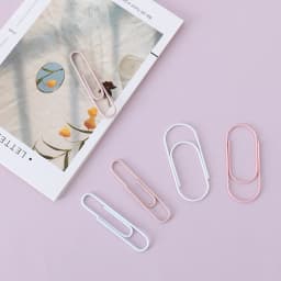 TUTU 20pcs/set of 50mm Colorful Paper Clips Paper Clips Notes Classified Clips Student Stationery School Office Supplies H0528