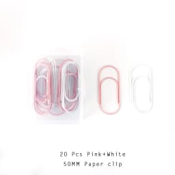 TUTU 20pcs/set of 50mm Colorful Paper Clips Paper Clips Notes Classified Clips Student Stationery School Office Supplies H0528