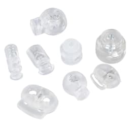 10pcs Transparent Clear Cord Lock Plastic Stopper Cord Ends Toggles Clip Buckle Frost Shoelace Sportswear DIY Bag Accessories
