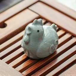 Retro Ceramics Tea Pet Chinese Zodiac Animal Statue Cute Tea Figurine Ornaments Desktop Crafts Tea Set Decoration Accessories