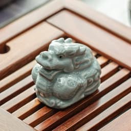 Retro Ceramics Tea Pet Chinese Zodiac Animal Statue Cute Tea Figurine Ornaments Desktop Crafts Tea Set Decoration Accessories