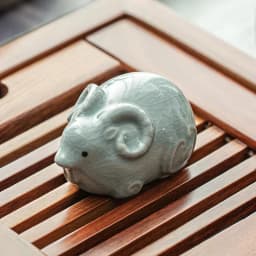 Retro Ceramics Tea Pet Chinese Zodiac Animal Statue Cute Tea Figurine Ornaments Desktop Crafts Tea Set Decoration Accessories