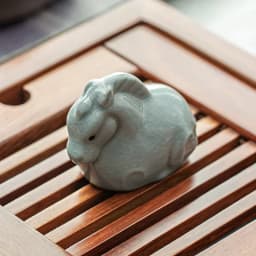 Retro Ceramics Tea Pet Chinese Zodiac Animal Statue Cute Tea Figurine Ornaments Desktop Crafts Tea Set Decoration Accessories