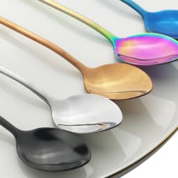 2Pcs Rainbow Stirring Flatware Set Stainless Steel Coffee Spoon Long Handle Tea Spoons Kitchen Drinking Cutlery Drop Shipping