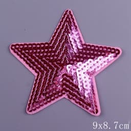 Pulaqi 14 styles Sequined star Patches Sticker On Clothes Iron on Heart Appliqued Sewing Garment Jeans Decor Embellishment DIY