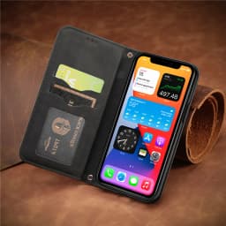 Leather Case For Apple iPhone 11 12 13 14 15 16 17 Pro Max Plus Air 17E 16E XR X XS Max Magnet Wallet Card Flip Book Case Cover