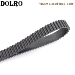 HTD5M Synchronous Timing belt Pitch length 245/250/255/260/265/270/280/285/290/295/300 mm width 9/10/12/15/20/25mm Rubber closed