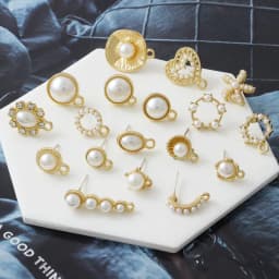10pcs Pearl Stud Earrings Settings Handmade Roun Hollow Love Heart Earrings Connectors for DIY Jewelry Making Findings