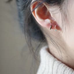 925 Sterling Silver Simple Shiny Srystal U-shaped Earrings Women Punk Hip Hop Street Art 14k Gold Plating Jewelry Gift