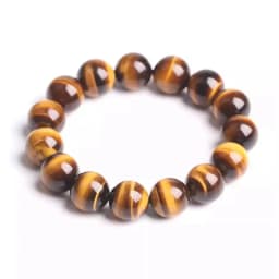 Fashion Tiger Eye Bracelets Men 5A 20mm Nature Beads Bracelets for Women Natural Stone Braslet For Man Handmade Jewelry Pulseras