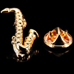 Fashion Brooch Golden Anchor Crown Saxophone Music Wing Horn Stars Golf For Men's Suit Collar Lapel Brooches Pin Party Jewelry
