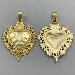 1pc Large Boho Filigree Heart Matt Gold Color Charms Pendants for DIY Necklace Jewelry Making Accessories 81x56mm