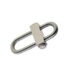 Super Strong Heavy Duty Matte Brushed Stainless Steel Oval Slide Locking Snap Lock Carabiner Keychains FOB EDC Lanyard DIY
