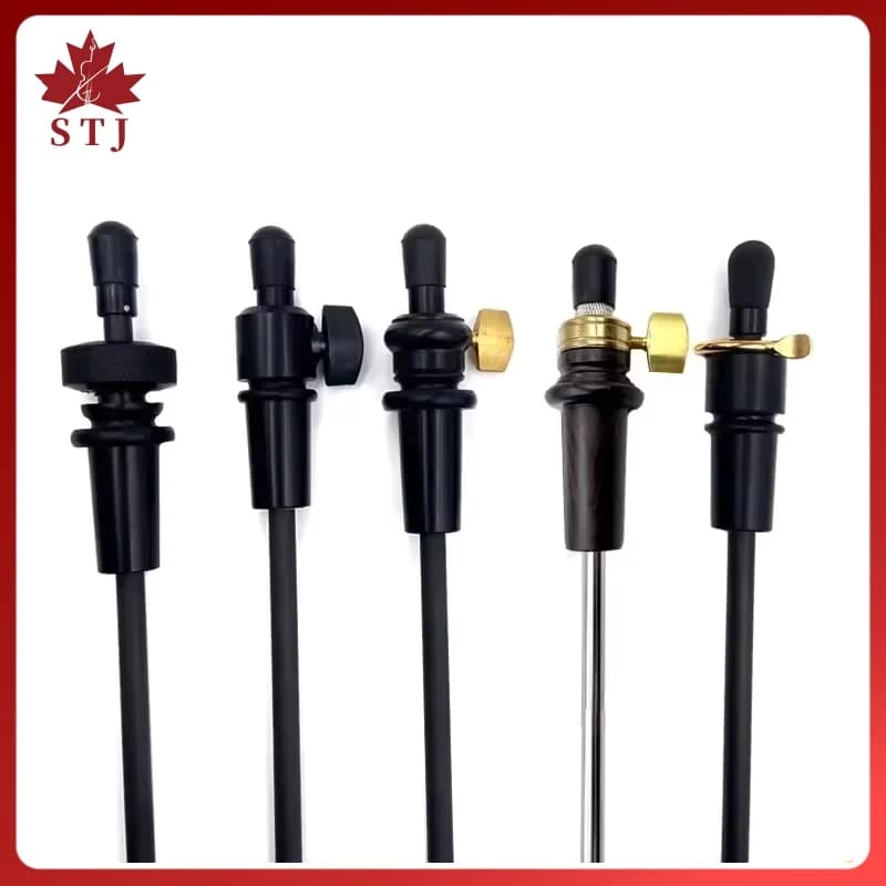1pc Cello End Tail Carbon Fiber 4/4 3/4 1/2 1/4 Stretch Shrink Freely Ebony Adjustable Endpin, Cello Accessories
