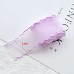 1Yard Color Lace 38mm Fine Mesh Wave Ribbon Decoration Handmade Headdress Hair Accessories DIY Material Bow