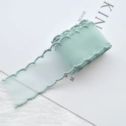 1Yard Color Lace 38mm Fine Mesh Wave Ribbon Decoration Handmade Headdress Hair Accessories DIY Material Bow