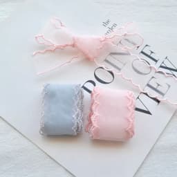 1Yard Color Lace 38mm Fine Mesh Wave Ribbon Decoration Handmade Headdress Hair Accessories DIY Material Bow