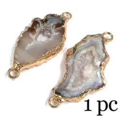 1PC LE SKY Natural Agates Pendants Charms Connector Pendants for Jewelry Making DIY Accessories Fit Necklaces