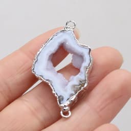 1PC LE SKY Natural Agates Pendants Charms Connector Pendants for Jewelry Making DIY Accessories Fit Necklaces