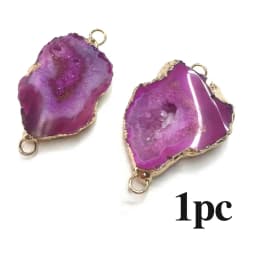 1PC LE SKY Natural Agates Pendants Charms Connector Pendants for Jewelry Making DIY Accessories Fit Necklaces