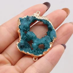 1PC LE SKY Natural Agates Pendants Charms Connector Pendants for Jewelry Making DIY Accessories Fit Necklaces