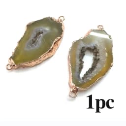 1PC LE SKY Natural Agates Pendants Charms Connector Pendants for Jewelry Making DIY Accessories Fit Necklaces