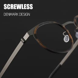 Denmark Ultralight Retro Round Glasses Frame Men Women 9704 Fashion Screwless Eyeglasses Titanium Acetate Oculos Classic Design