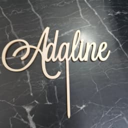 Personalized Name Wooden Acrylic Cake Topper, Custom Happy Birthday Cake Topper Party Decoration Kids Birthday Party Supplies