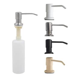 Kitchen Sink Soap Dispenser ABS Bottle Dispenser Detergent Liquid Soap Lotion Dispensers Hand Press Type Stainless Steel Head