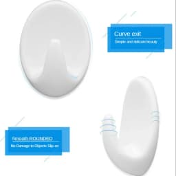 5/10PCS Self Adhesive Clothes Hook Wall Door Holder Bathroom Hanger Organizer Strong Kitchen Bath Suction For Bag Keys Towel