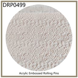 Kitchen Accessories Bakery Dough Tools Fondant Decoration Acrylic Embossed 3D Rolling Pin With Pattern