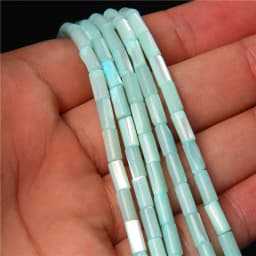 Colorful Natural Freshwater Shell Tube Beads Dyed Mother of Pearl Shell Loose Beads for Jewelry Making DIY Bracelet Necklace 15"