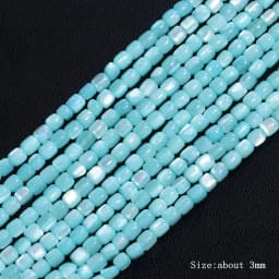 Colorful Natural Freshwater Shell Tube Beads Dyed Mother of Pearl Shell Loose Beads for Jewelry Making DIY Bracelet Necklace 15"