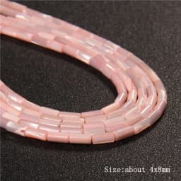 Colorful Natural Freshwater Shell Tube Beads Dyed Mother of Pearl Shell Loose Beads for Jewelry Making DIY Bracelet Necklace 15"