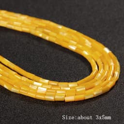 Colorful Natural Freshwater Shell Tube Beads Dyed Mother of Pearl Shell Loose Beads for Jewelry Making DIY Bracelet Necklace 15"