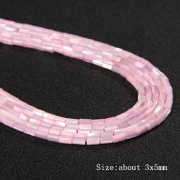 Colorful Natural Freshwater Shell Tube Beads Dyed Mother of Pearl Shell Loose Beads for Jewelry Making DIY Bracelet Necklace 15"