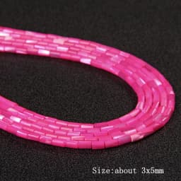 Colorful Natural Freshwater Shell Tube Beads Dyed Mother of Pearl Shell Loose Beads for Jewelry Making DIY Bracelet Necklace 15"