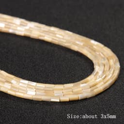 Colorful Natural Freshwater Shell Tube Beads Dyed Mother of Pearl Shell Loose Beads for Jewelry Making DIY Bracelet Necklace 15"