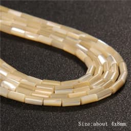 Colorful Natural Freshwater Shell Tube Beads Dyed Mother of Pearl Shell Loose Beads for Jewelry Making DIY Bracelet Necklace 15"