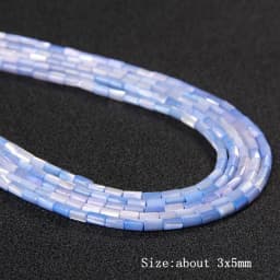 Colorful Natural Freshwater Shell Tube Beads Dyed Mother of Pearl Shell Loose Beads for Jewelry Making DIY Bracelet Necklace 15"