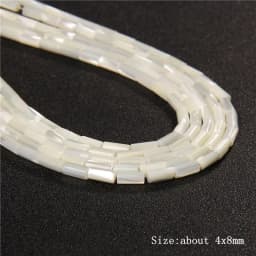 Colorful Natural Freshwater Shell Tube Beads Dyed Mother of Pearl Shell Loose Beads for Jewelry Making DIY Bracelet Necklace 15"