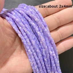 Colorful Natural Freshwater Shell Tube Beads Dyed Mother of Pearl Shell Loose Beads for Jewelry Making DIY Bracelet Necklace 15"
