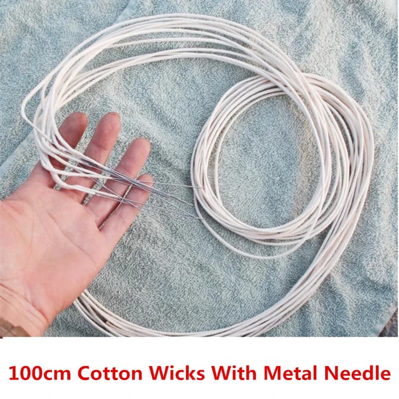 100cm/pcs Cotton Wire Wicks With Long Metal Needle Fit For Zippo Zorro Lighters DIY Repair Upgrade Accessory