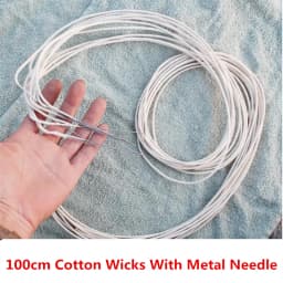 100cm/pcs Cotton Wire Wicks With Long Metal Needle Fit For Zippo Zorro Lighters DIY Repair Upgrade Accessory