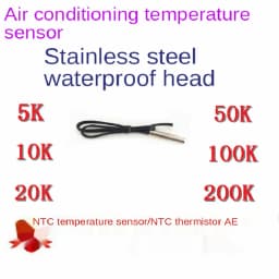 Air Conditioning Temperature Sensor 5k 10K 15k 20k 25K 50K 100k 150k 200k Electric Water Heater Probe Length 20cm