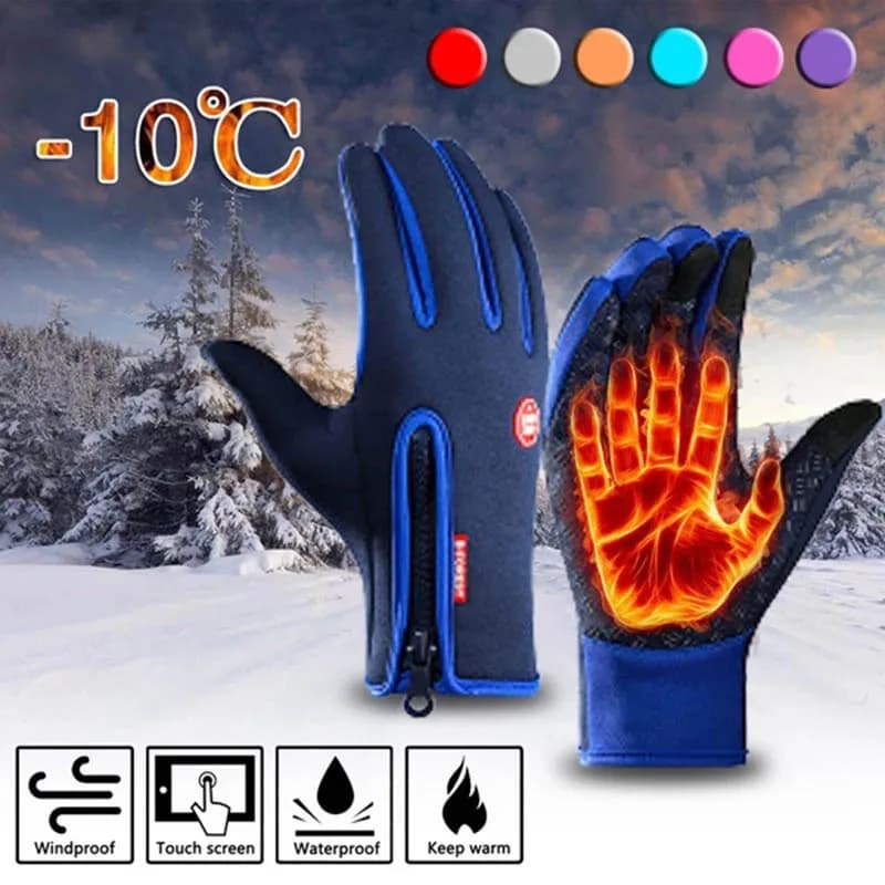 Winter Warm Man Touchscreen Gloves Ski Outdoor Hiking Water-Repellent Non-Slip Fishing Gloves Women Windproof Sport Riding Glove