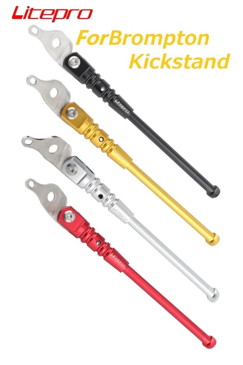 Litepro Folding Bike Part For Brompton Kickstand 349 16" Aluminum Alloy Kick Stand Black Red Gold Silver